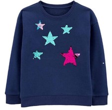 OshKosh B'Gosh Girls Long Sleeve Sweatshirt Flip Sequin Stars