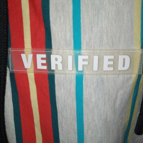 Vox Populi Hoodie Medium For The People Striped Verified Long Sleeve NEW - Picture 4 of 9