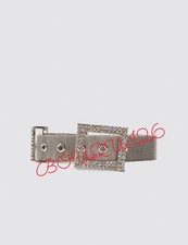 ZARA WOMAN NEW SUMMER 2019 BELT WITH BEJEWELED BUCKLE SILVER REF: 4319/239