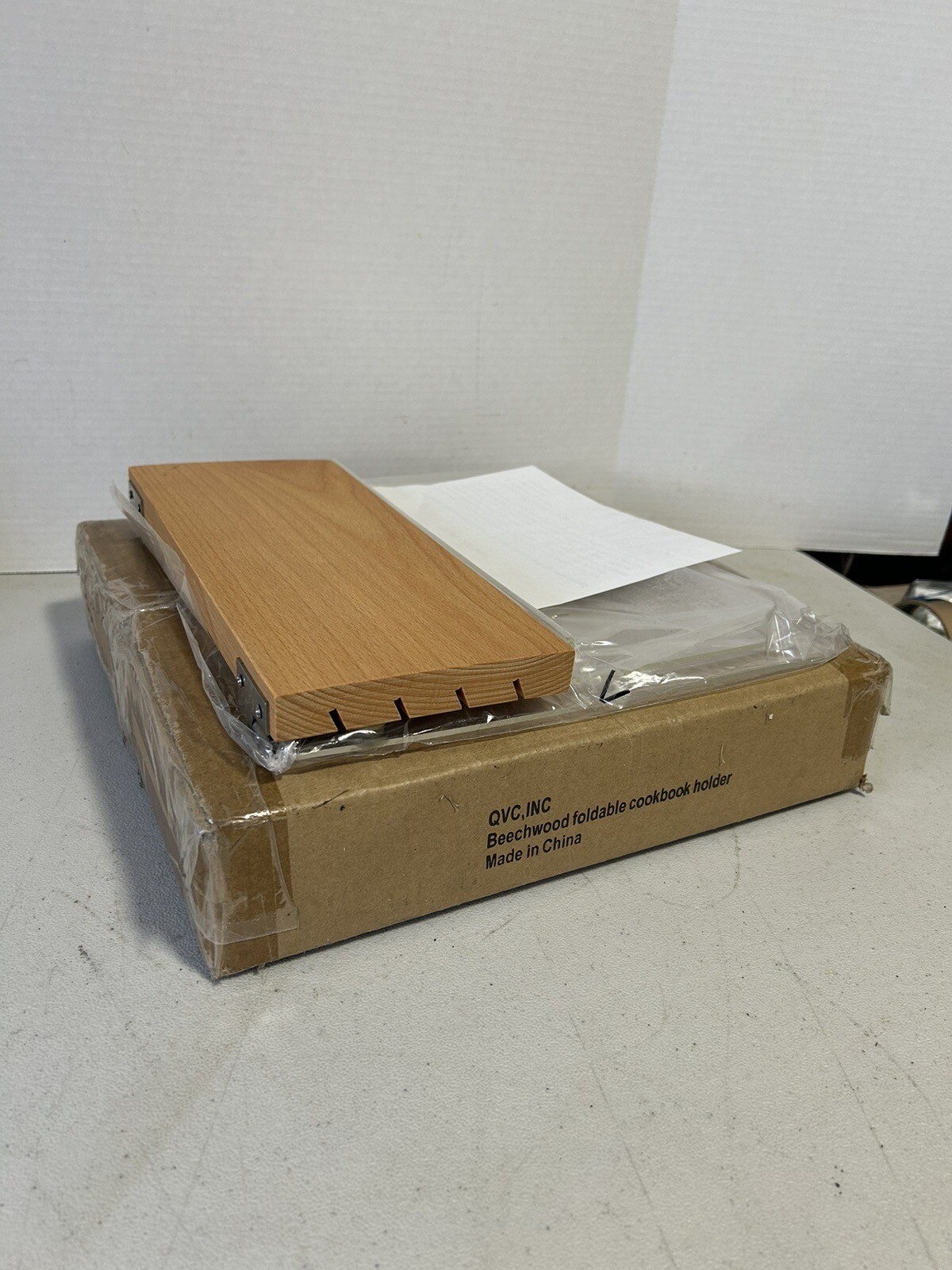 Cookbook Holder QVC Beachwood Foldable Acrylic Splash Guard Books Tablets Phones eBay