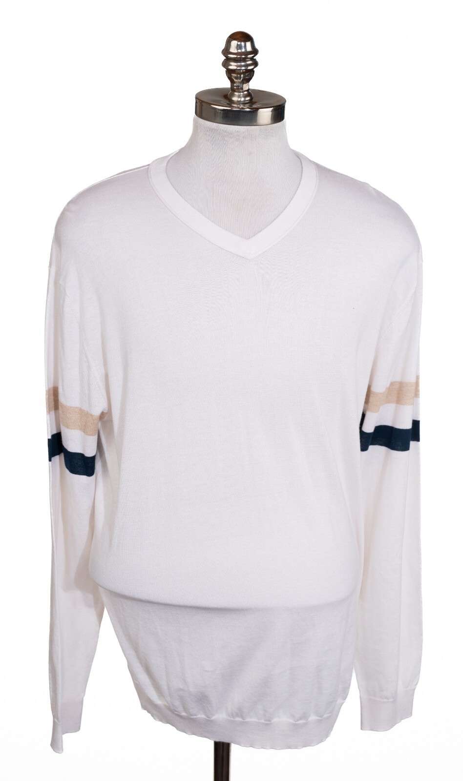 ОСЕННИЙ кашемировый бежевый свитер с V-образным вырезом, легкий пуловер из хлопка XXL 2XL