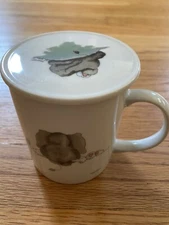 STEINBECK FOR THE TOSCANY COLLECTION MUG JAPAN BIRD ON A WIRE WITH ELEPHANT EUC