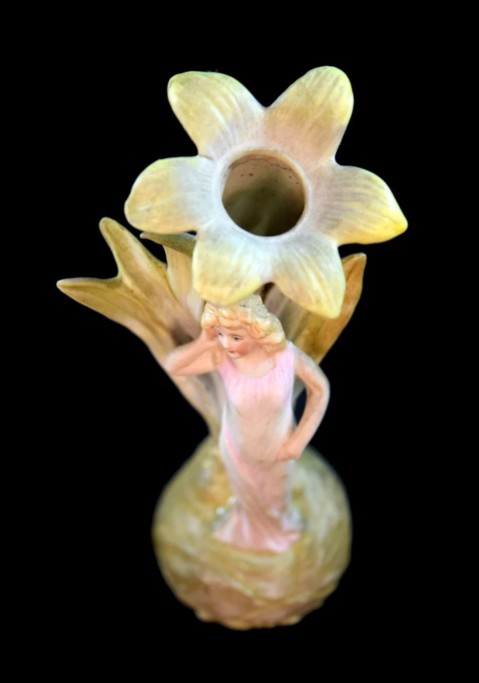 Antik Dekorativ Porzellan Puppe Blumentopf Selten Sammlerstück Showpiece. i59-19 - Bild 4 von 4