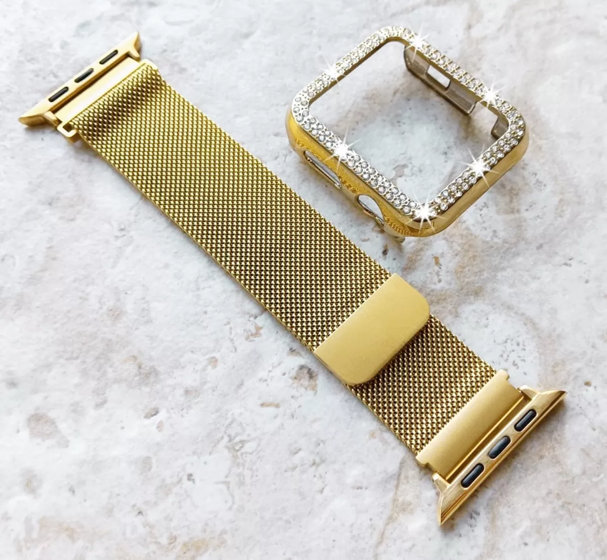 Gold Milanese Band & Cover for Apple Watch Ultra 2 49mm 45mm