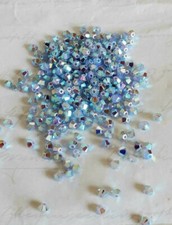 Swarovski 5328 3mm bicone beads, Air Blue Opal AB2X 36pcs 