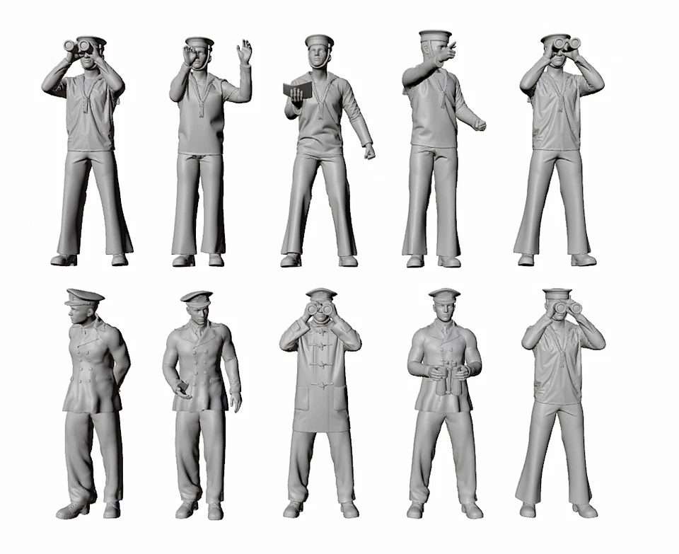 WWII Royal Navy - The Bridge - 10 Figure Set - Image 4 of 4