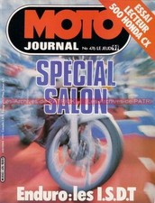 MOTO JOURNAL  476 Essai Road Test HONDA CX 500 ; ISDT ; Salon de la MOTO 1980
