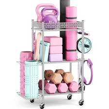 Yoga Mat Storage Rack, Home Gym Storage Rack Yoga Mat Holder, Workout Storage...