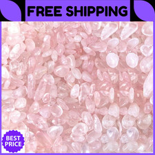 Rose Quartz Crystals, 1Lb Pink Crushed Rose Quartz Chips Bulk Tumbled Stones Irr