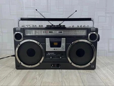 SHARP GF-305SB Searcher Stereo Cassette Recorder APSS WhiteCone Speakers Vintage