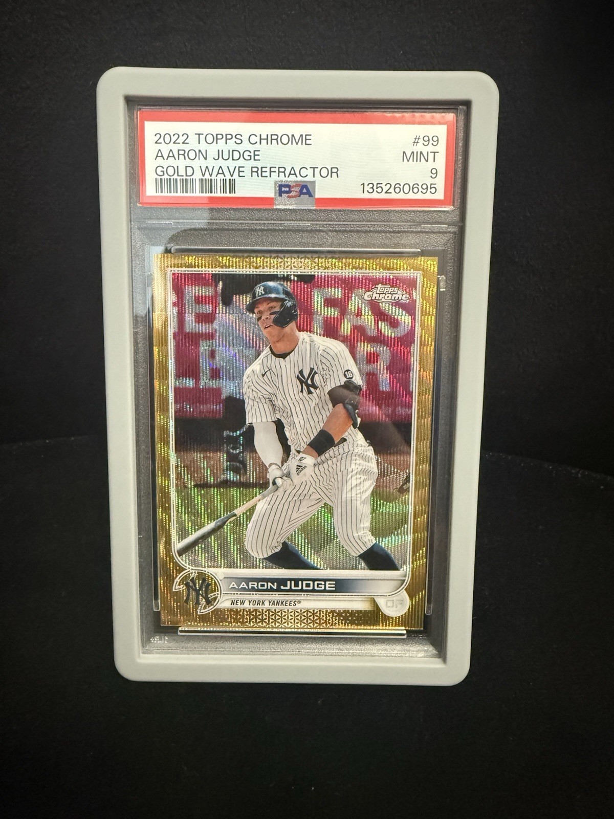 2022 Topps Chrome Gold Wave Refractor 5/50 Aaron Judge PSA 9 Yankees