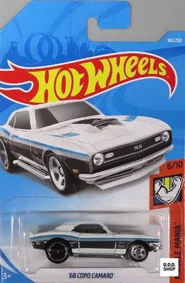 1/64 68 Copo Camaro Hot Wheels Muscle Mania weiß schwarz grün Diecast