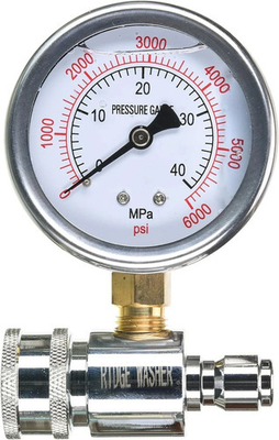 #ad Pressure Washer Gauge with 3 8 Inch Quick Connect Socket and Plug 6000 PSI New $34.95