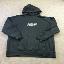 Hood By Air Hoodie Mens Small Black HBA Logo Pullover Streetwear Sweatshirt