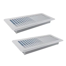 4x10 Inch Floor Register Vent Covers, Heavy Duty Metal Air Vents with White