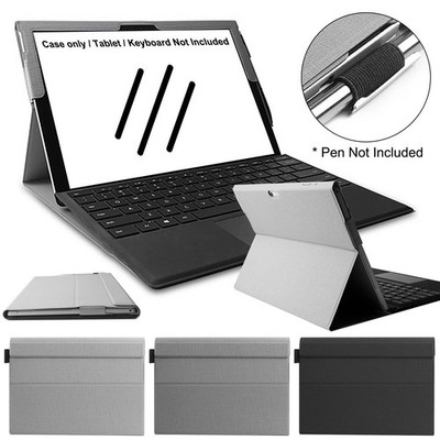 For Microsoft Surface Pro 12 inch 2025 PU Leather Protective Cover Case Pen Slot