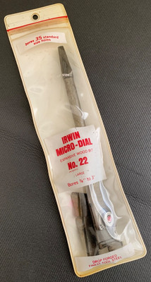 Vintage Irwin Micro-Dial No 22 Expansive Wood Bit - Bores 7/8'' to 3'' Made in USA