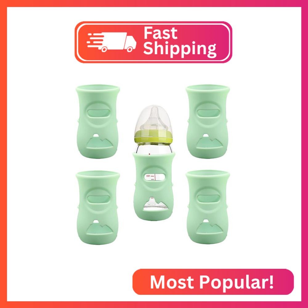4 Pack Silicone Sleeves for Avent Natural Glass Baby Bottles