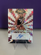 2024-25 Select Keshad Johnson Youth Explosion RC White Cracked Ice Auto /25