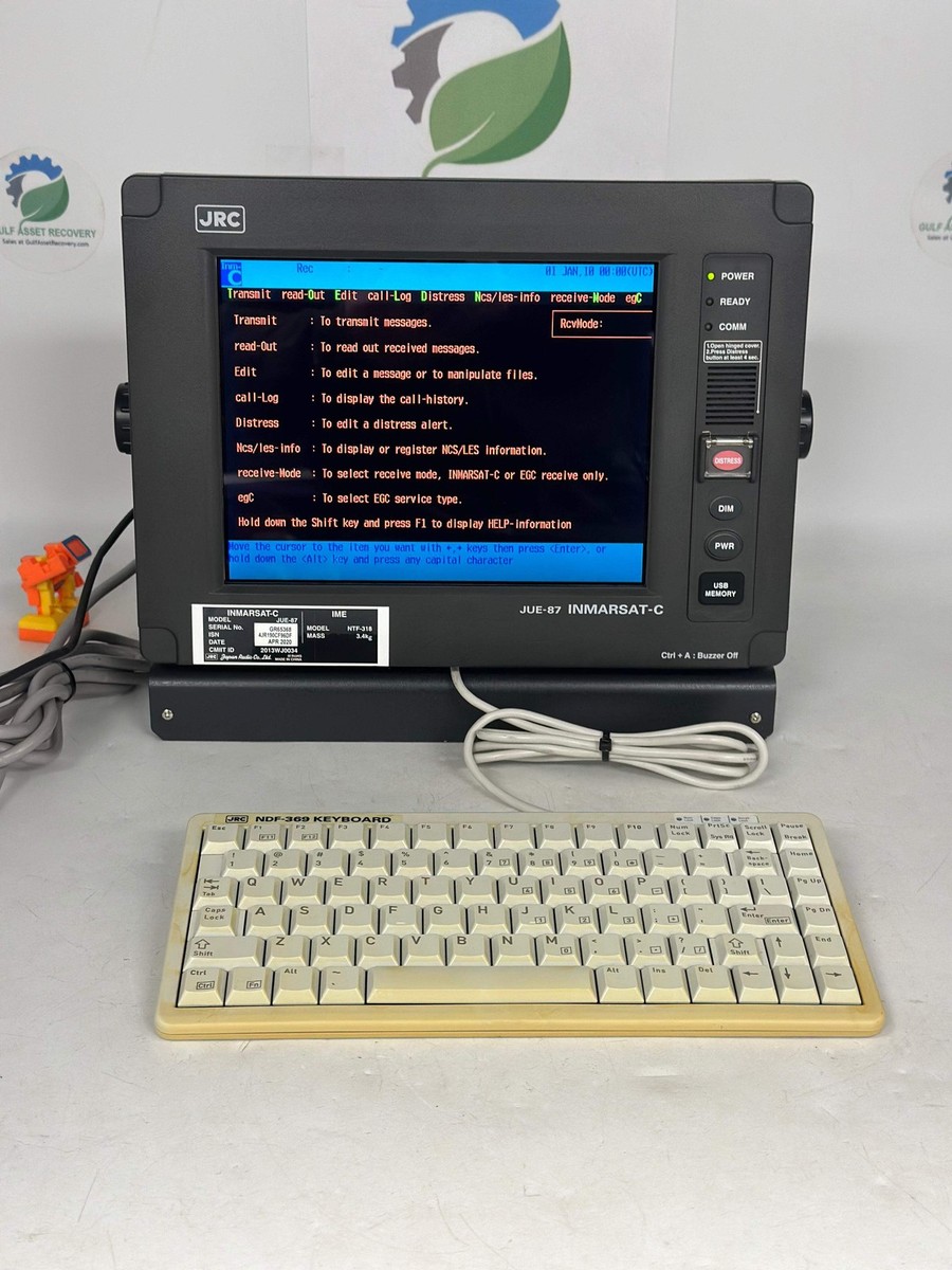 JRC NTF-318 JUE-87 IME Inmarsat-C System w/ JB1, Keyboard, Misc