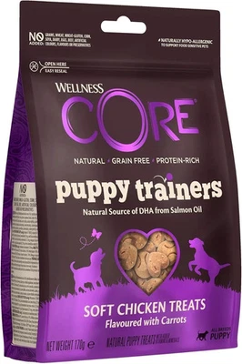Wellness CORE Puppy Trainers Treats for Dog Chicken & Carrots Grain 170g UK