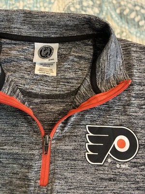 Flyers Unisex Quarter zip Heather Grey Size S Level wear
