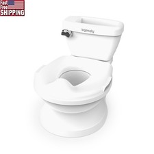 Toddler Potty Training Chair W/ Flush Handle Built-in Storage Easy Clean New