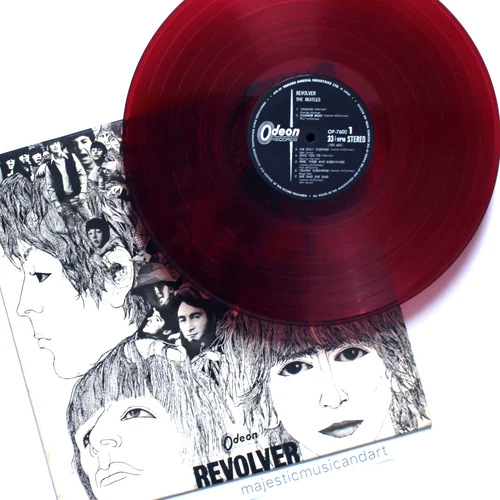 ORIGINAL 1966 RED VINYL THE BEATLES REVOLVER LP ODEON EX RARE