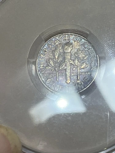 1954 Silver Roosevelt Dime CAC Green label MS66 **STUNNING BLUE & PURPLE TONES