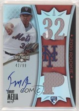 2010 Topps Triple Threads Rising Stars 42/99 Jenrry Mejia #162 Auto 0b2