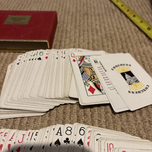 Vintage Duratone Plastic Coated Double Deck Pinochle Cards & Case Birds Nature - Picture 7 of 9