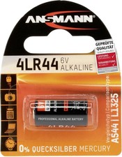 ANSMANN 4LR44 6V Alkaline Battery [Pack of 1] 4LR44/A544/4G13/L1325 Ideal For D