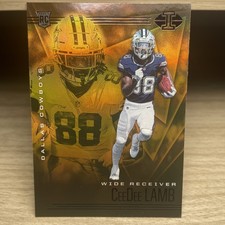 2020 Panini Illusions Football CeeDee Lamb Dallas Cowboys Rookie Card Orange #18. rookie card picture
