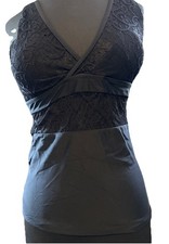 Beachsissi NWT Black Lace Tankini Swim Top Size M.         1
