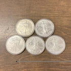 1 oz American Silver Eagle Coin (Random Year - Lot of 5) In Capsule