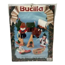 Bucilla BEST OF THE WEST Plastic Canvas Ornament Kit #61168 Makes 10 Ornaments
