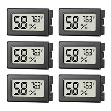 6 Pack Mini Hygrometer Indoor Humidity Meter, Small Digital Thermometer Humidity