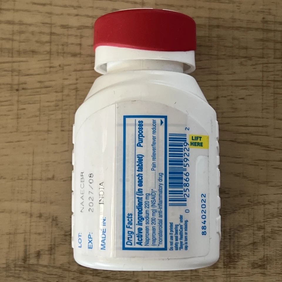 Gorras de gel para aliviar el dolor Aleve 220 mg 160 unidades reductor de artritis y fiebre Foto 2 de 4