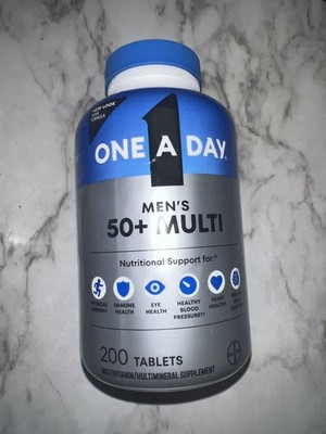One A Day Men's 50+ Multivitamin 200 Tablets Multimineral Best By 02/2027