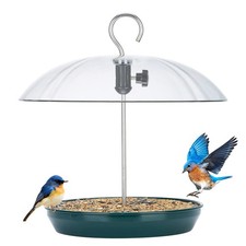 Adjustable Platform Bird Feeder for Outdoors Hanging, Metal Tray Bird Feeder ...