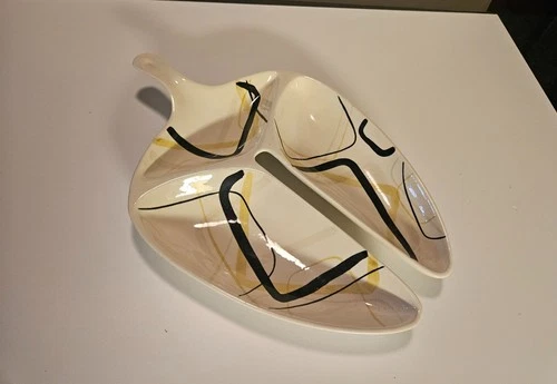 Red Wing Smart Set dinner ware MCM very rare Trident Serving Dish