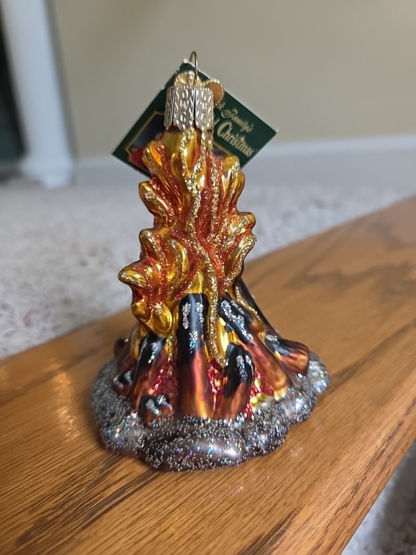 Old World Christmas Campfire Glass Ornament 
