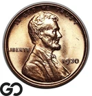 1930 Lincoln Cent Wheat Penny, Frosty Gem BU++ RD