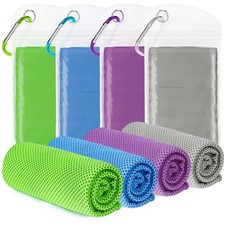4 Pack Cooling Towels for Neck and Face40"x12", Cooling Neck Wraps, Ice Towel...