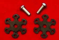 NEW 1  1/2" 6-Point SNOWFLAKE COWBOY VAQUERO SPUR ROWELS & Pins