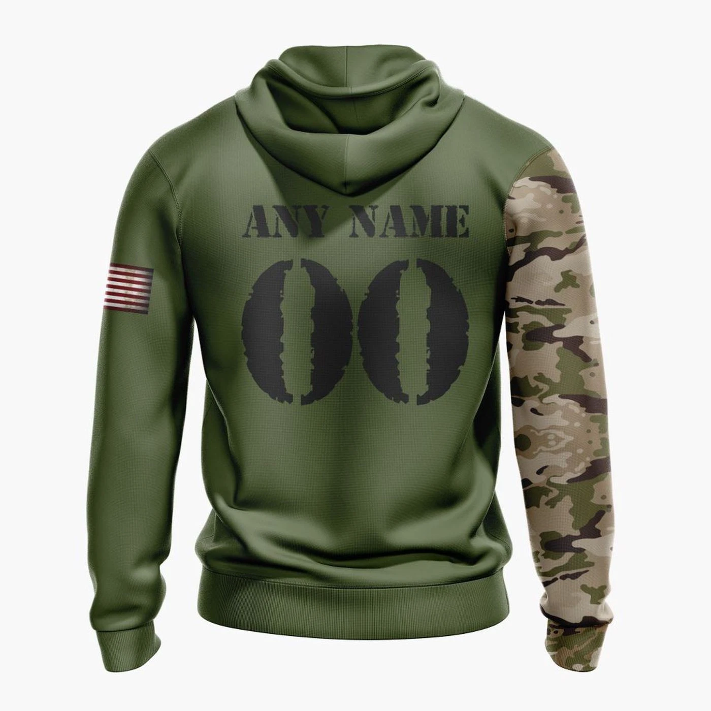 Personalized Toledo Walleye Skull Camo Veteran Hoodie