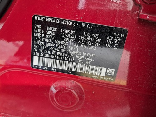 2016 Honda Hr-V Anti Lock Brake Part Assembly Includes Module Us Market ABS Pump