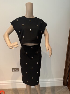 Elizabeth & James Black Matching Skirt/Top Set Size XS/2