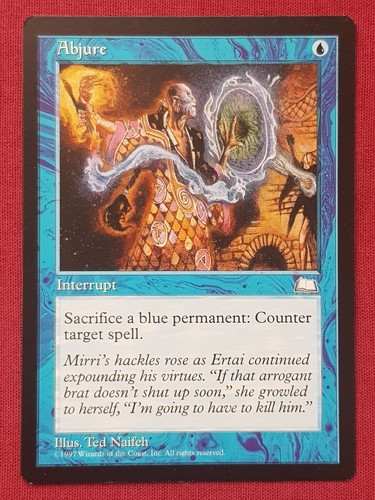 Magic The Gathering WEATHERLIGHT ABJURE blue card MTG