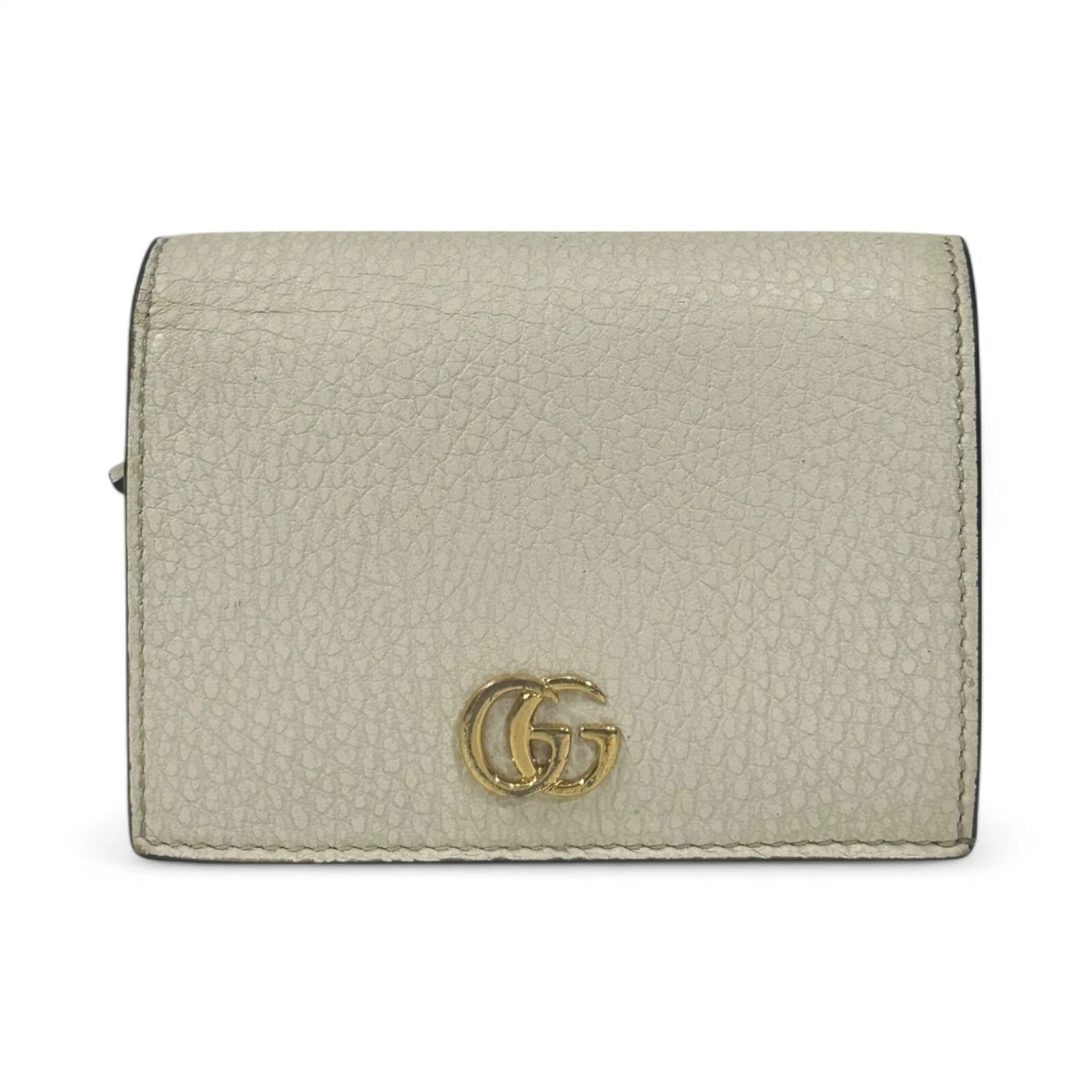 Authentique portefeuille Gucci Marmont Supreme GG monogramme cuir ivoire